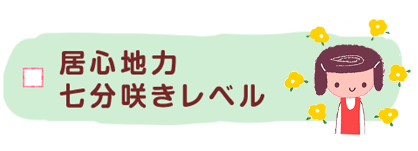 居心地力七分咲きレベル