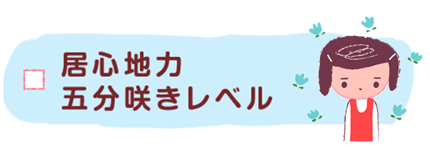 居心地力五分咲きレベル