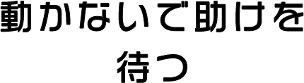 動かないで助けを待つ