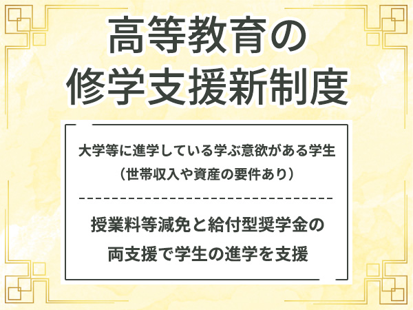 高等教育の修学支援新制度