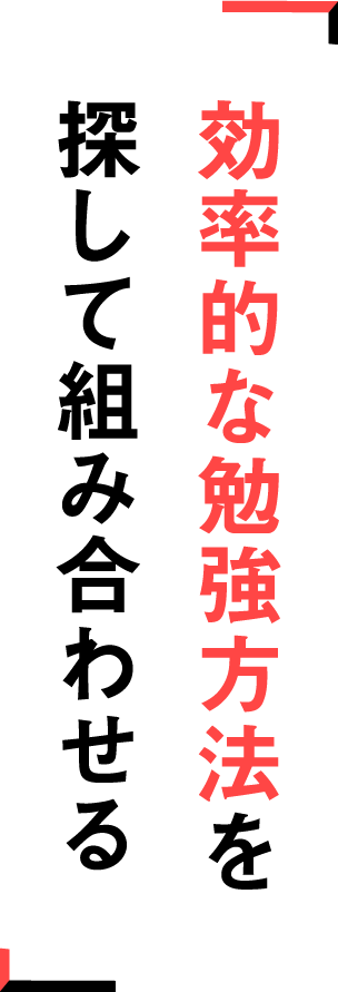 効率的な勉強方法を探して組み合わせる