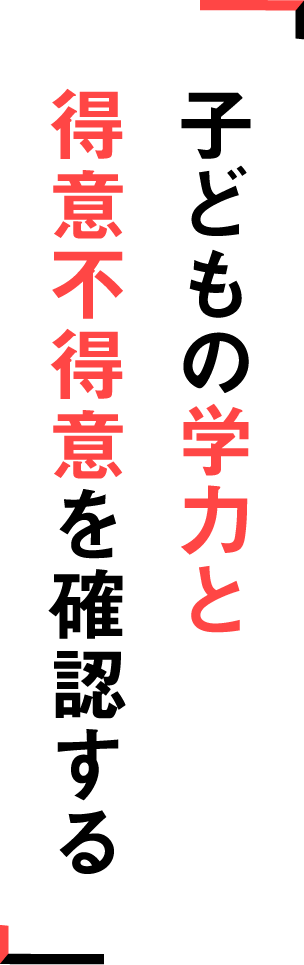 子どもの学力と得意不得意を確認する